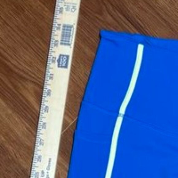 👉 Members Mark Blue Athletic Leggings w/ White Trim L - Picture 3 of 7